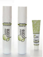 Gamme de soins Jojoba Care : lait de nettoyage, gel contour des yeux et crème revitalisante.